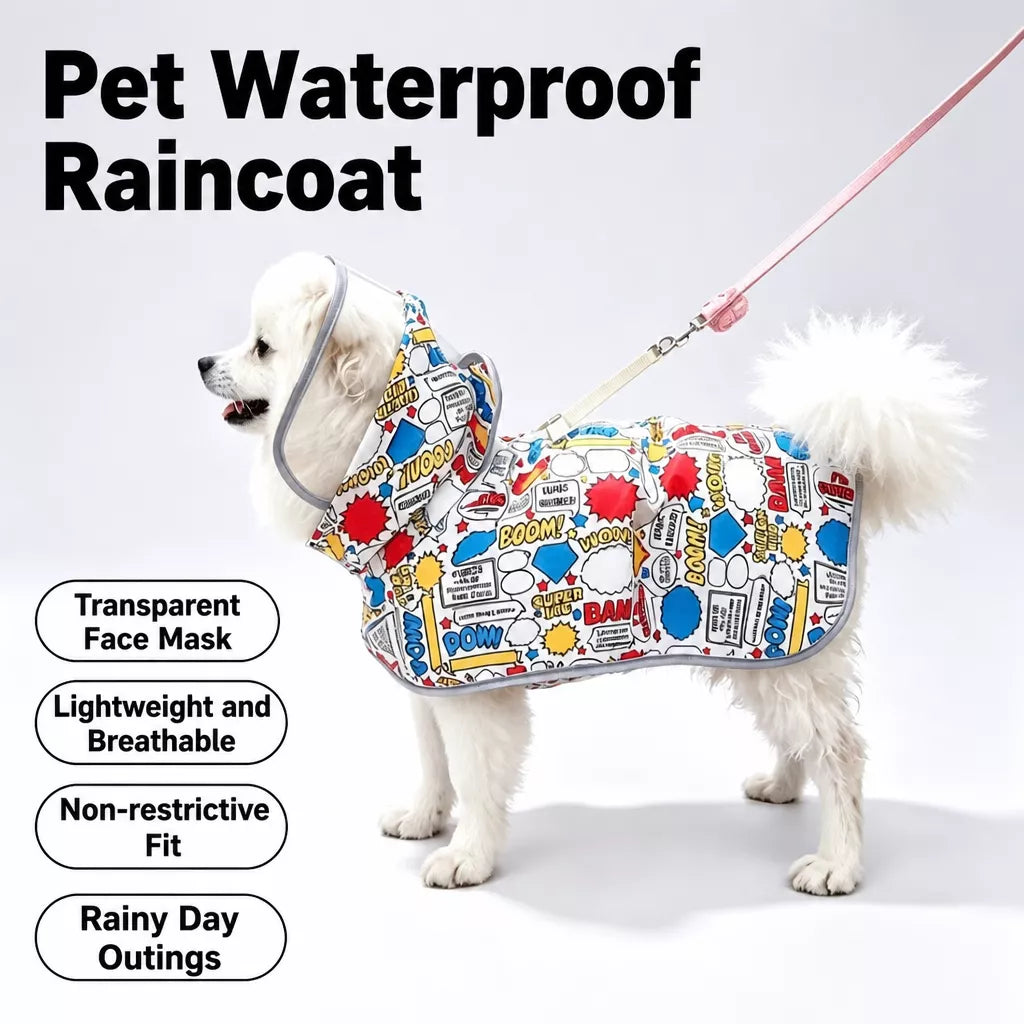 Waterproof Reflective Dog Raincoat for Small to Medium Dogs