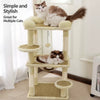 Compact Cat Tree with Space Capsule, Perch, and Cat Hideaway