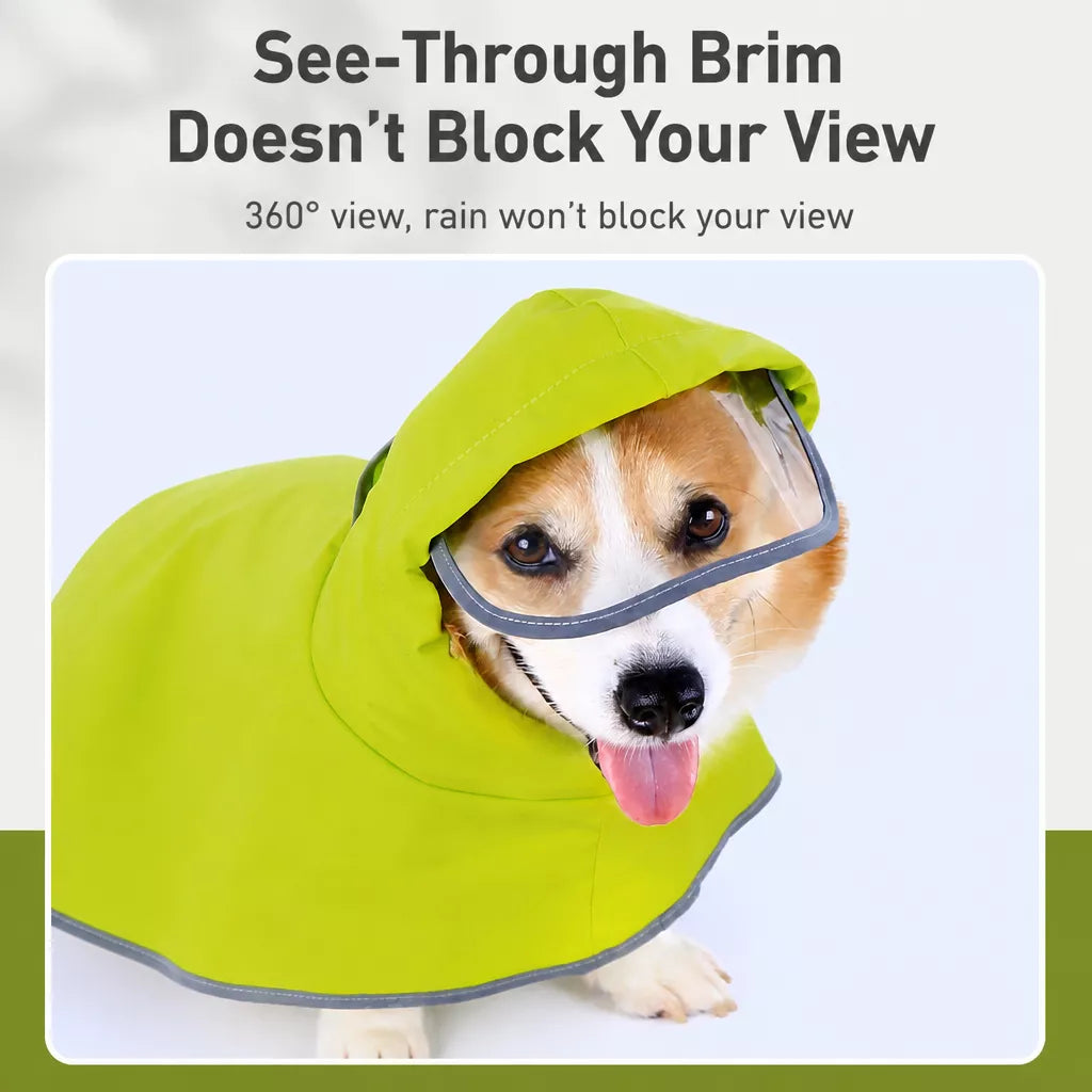Waterproof Dog Raincoat with Belly Coverage