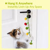 Felt Tomato Cat Wand Toy with Bell