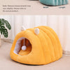 Semi-Enclosed Winter Cat Bed with Slipper-Style Tunnel