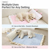 Cotton-Linen Pet Bed Mat with Bunny-Ear Pillow for Cats & Dogs