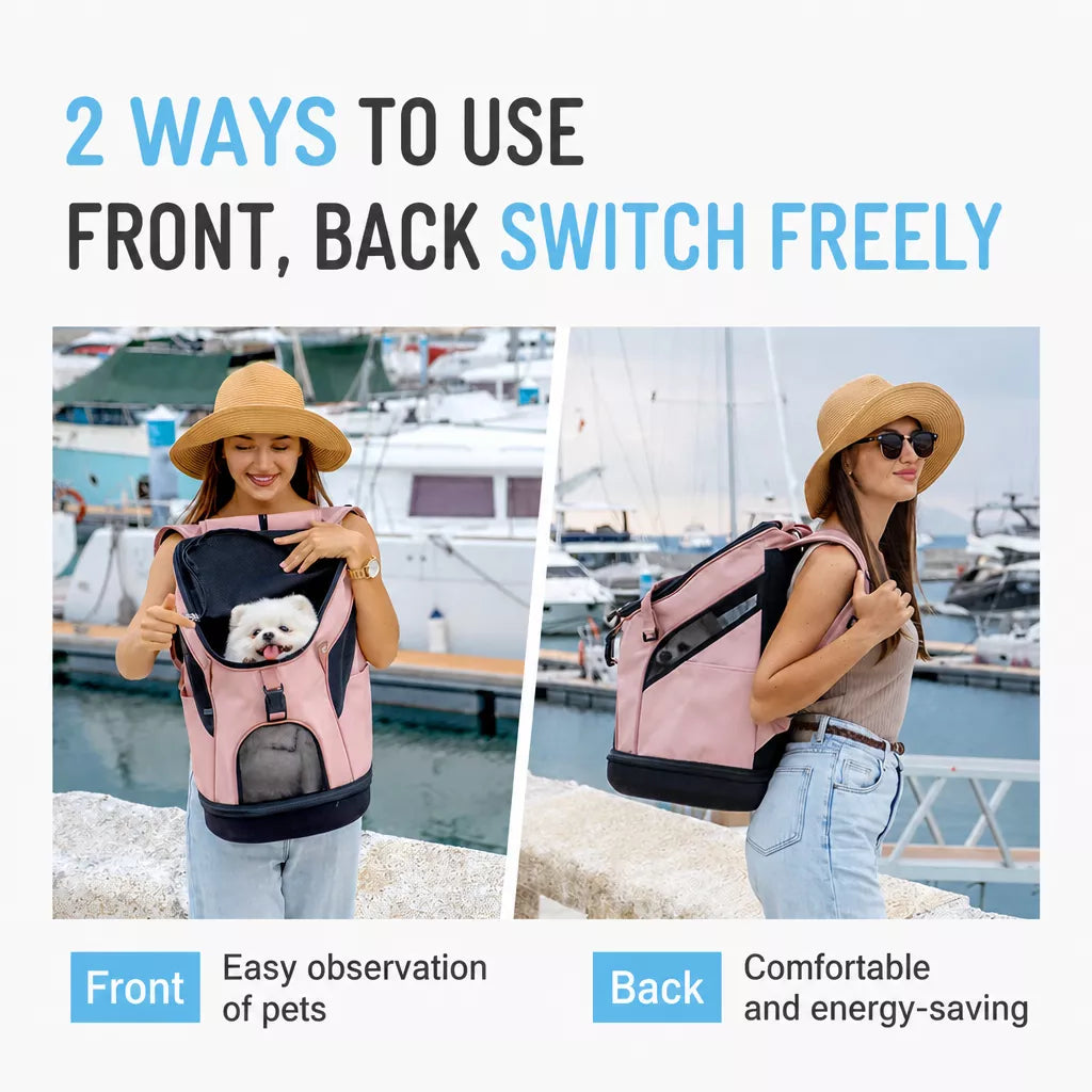 Portable Pet Backpack Carrier for Cats and Dogs