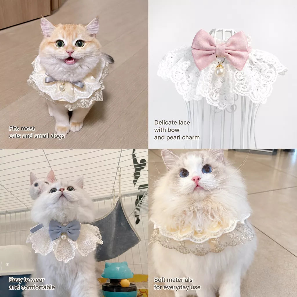 Pet Bib with Bow for Cats and Dogs