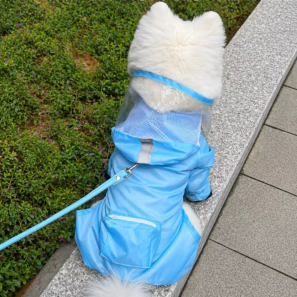 Four-Leg Waterproof Raincoat for Small Dogs
