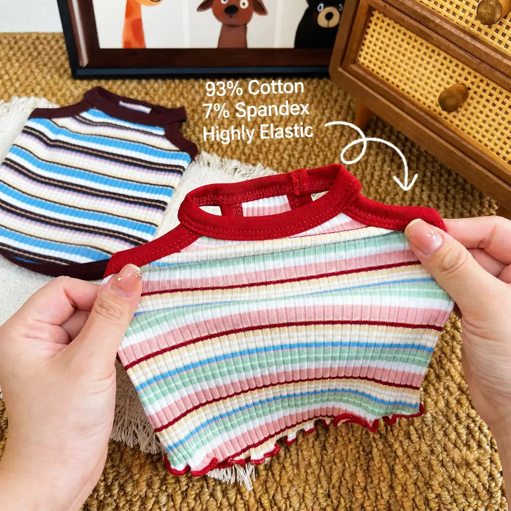 Summer Striped Cotton Pet Tank Top