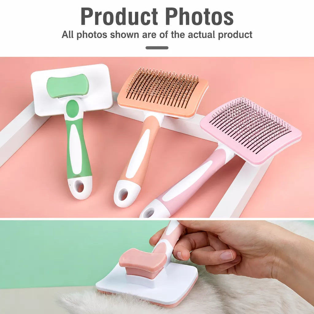 Self-Cleaning Deshedding Brush for Dogs & Cats