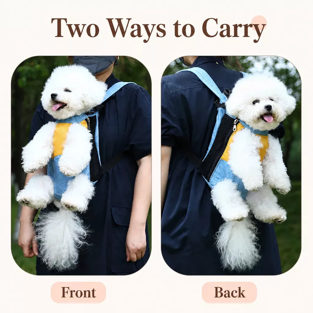 Front-Carry Pet Carrier Backpack for Small Dogs and Cats