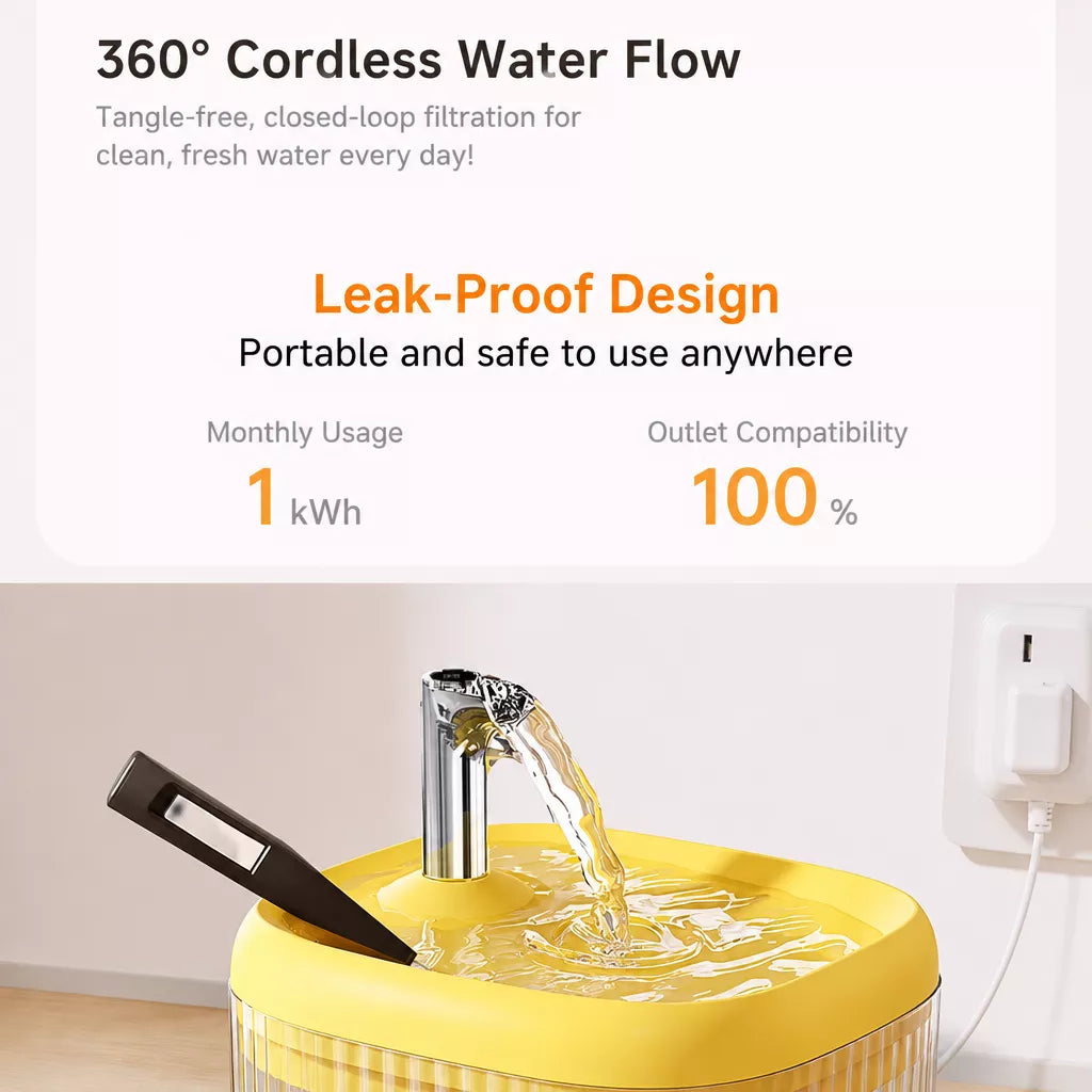1.5L Automatic Pet Water Fountain with Filter for Cats & Dogs