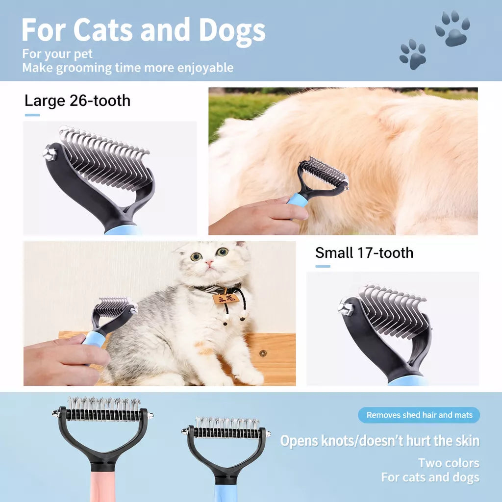 Dog & Cat Grooming Comb for Loose Hair and Tangles
