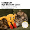Plush Cat Toy with Crinkle Paper, Squeaker & Catnip