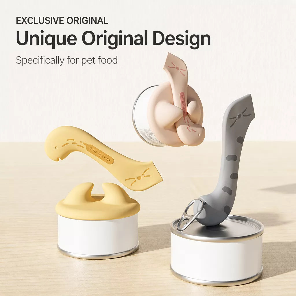 Pet Food Can Lid with Spoon