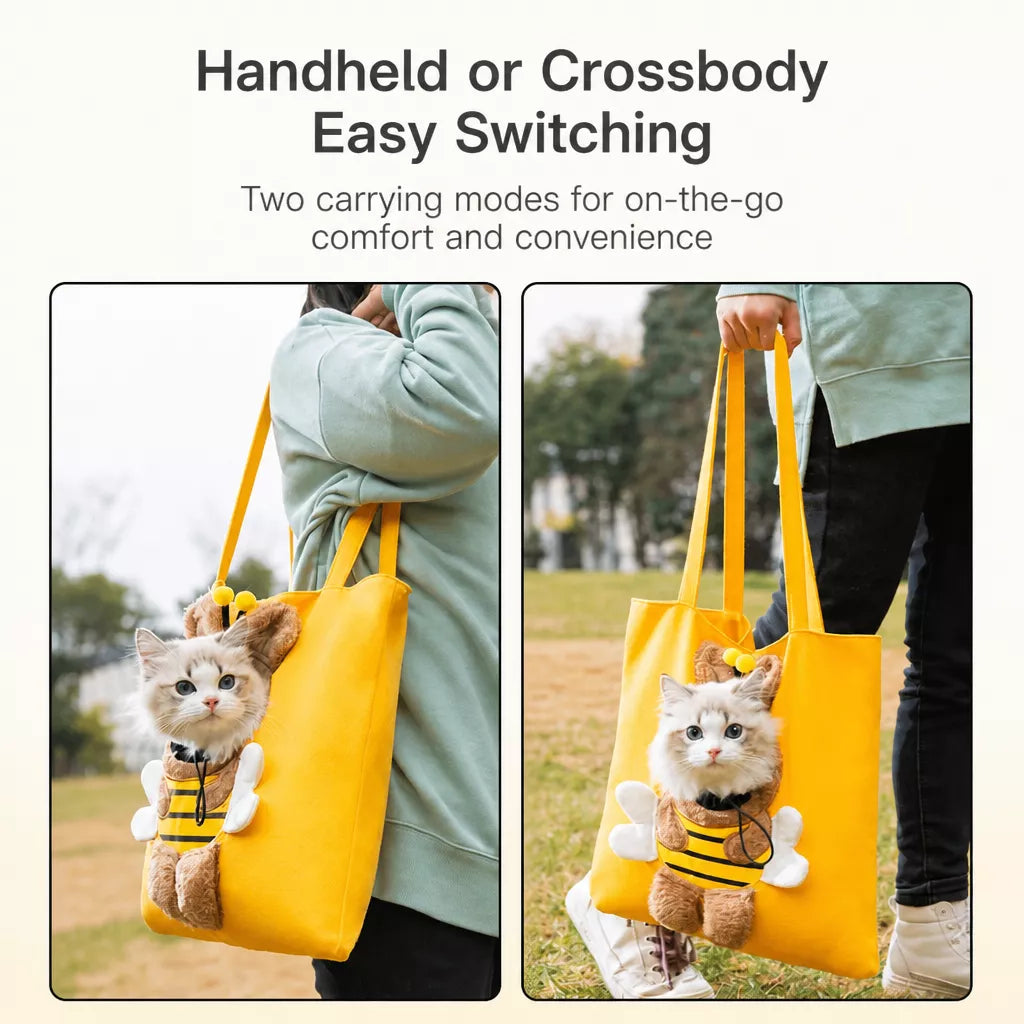 Canvas Pet Carrier Backpack for Cats and Small Dogs