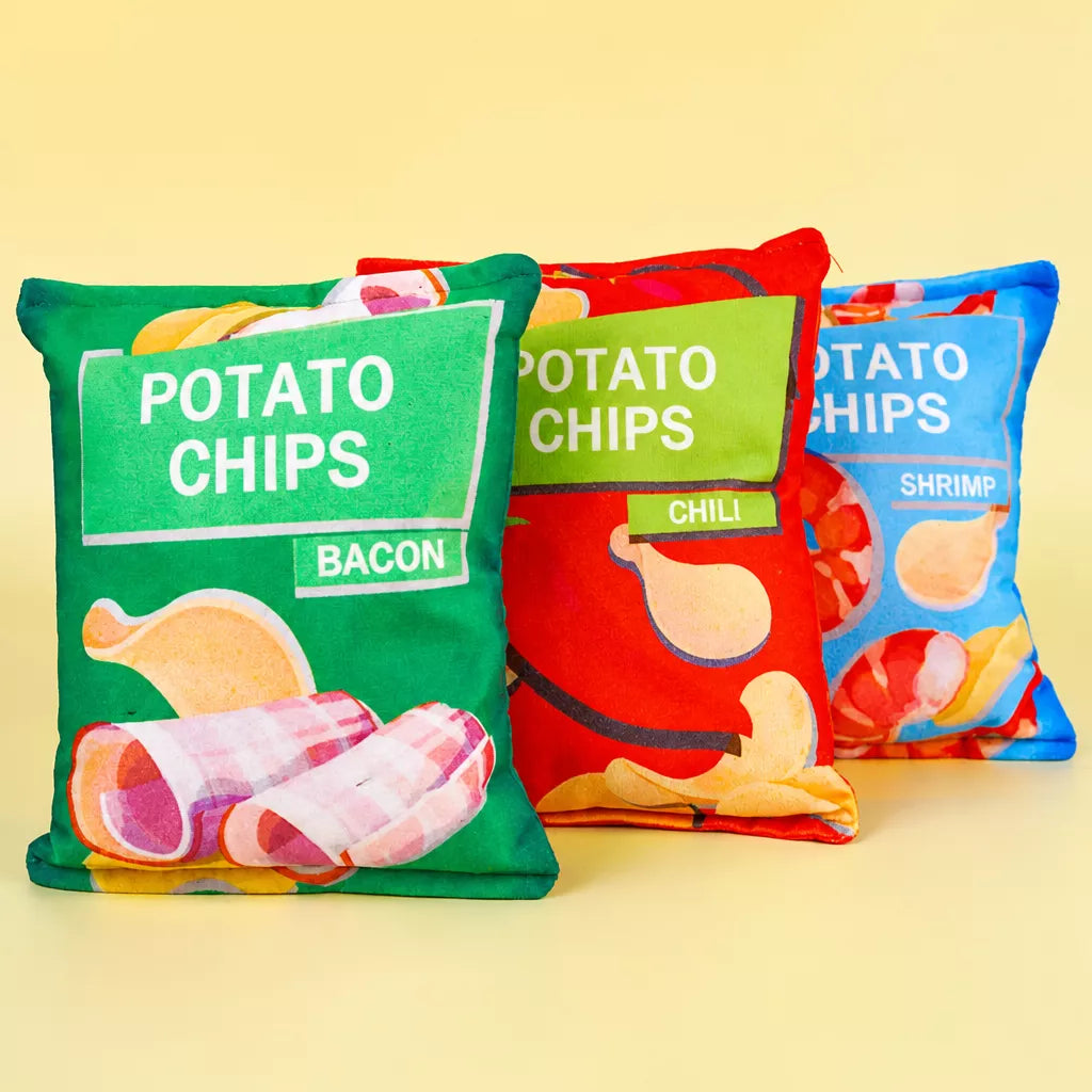 Potato Chip Plush Squeaky Toy for Dogs & Cats