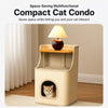 Two-Level Square Sisal Cat Scratcher Barrel with Resting Space