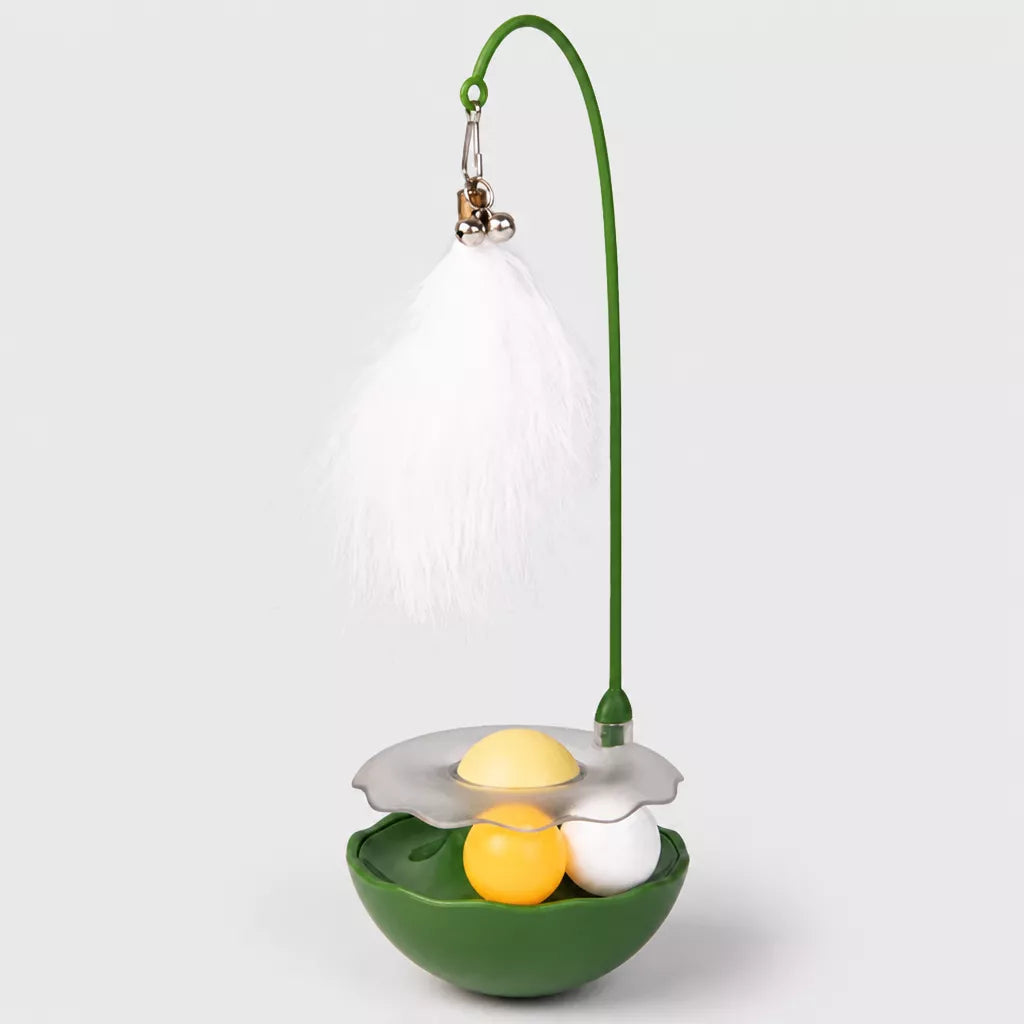 Wobble Cat Toy with Feather Accessory