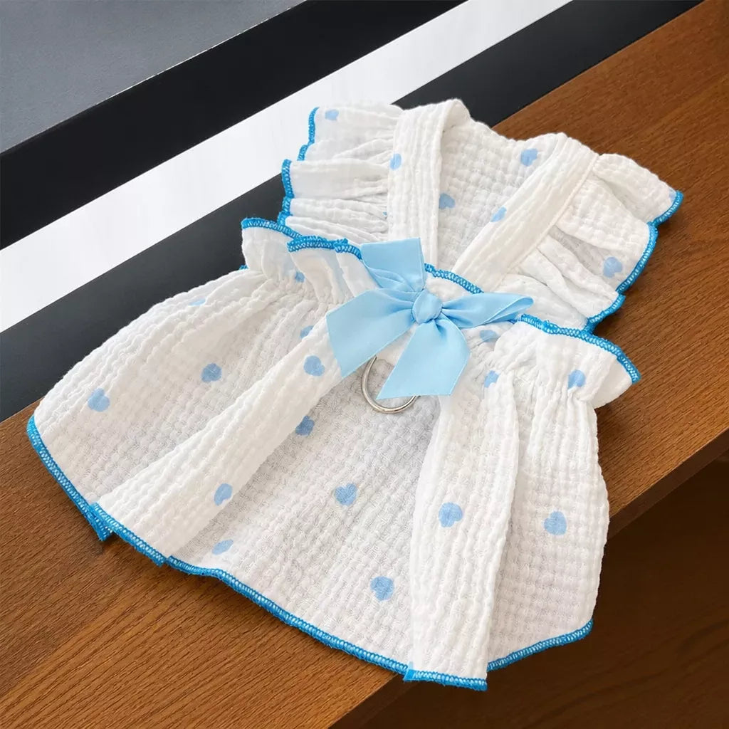 Lightweight Cotton Pet Dress for Small Dogs and Cats