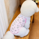 Lightweight Printed Lace-Trim Pet Vest for Dogs & Cats