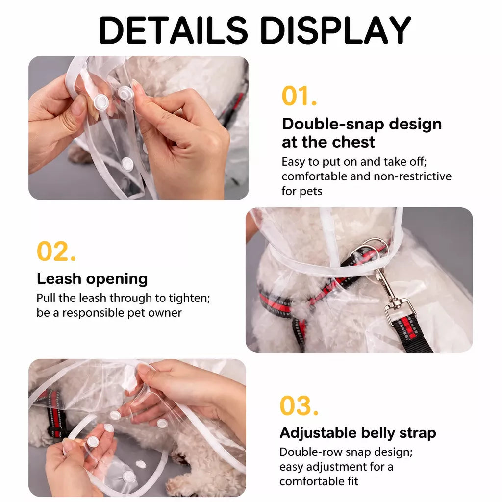 Waterproof Four-Leg Dog Raincoat
