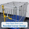 Galvanized Steel-Bar Dog Crate for Indoor or Outdoor Use