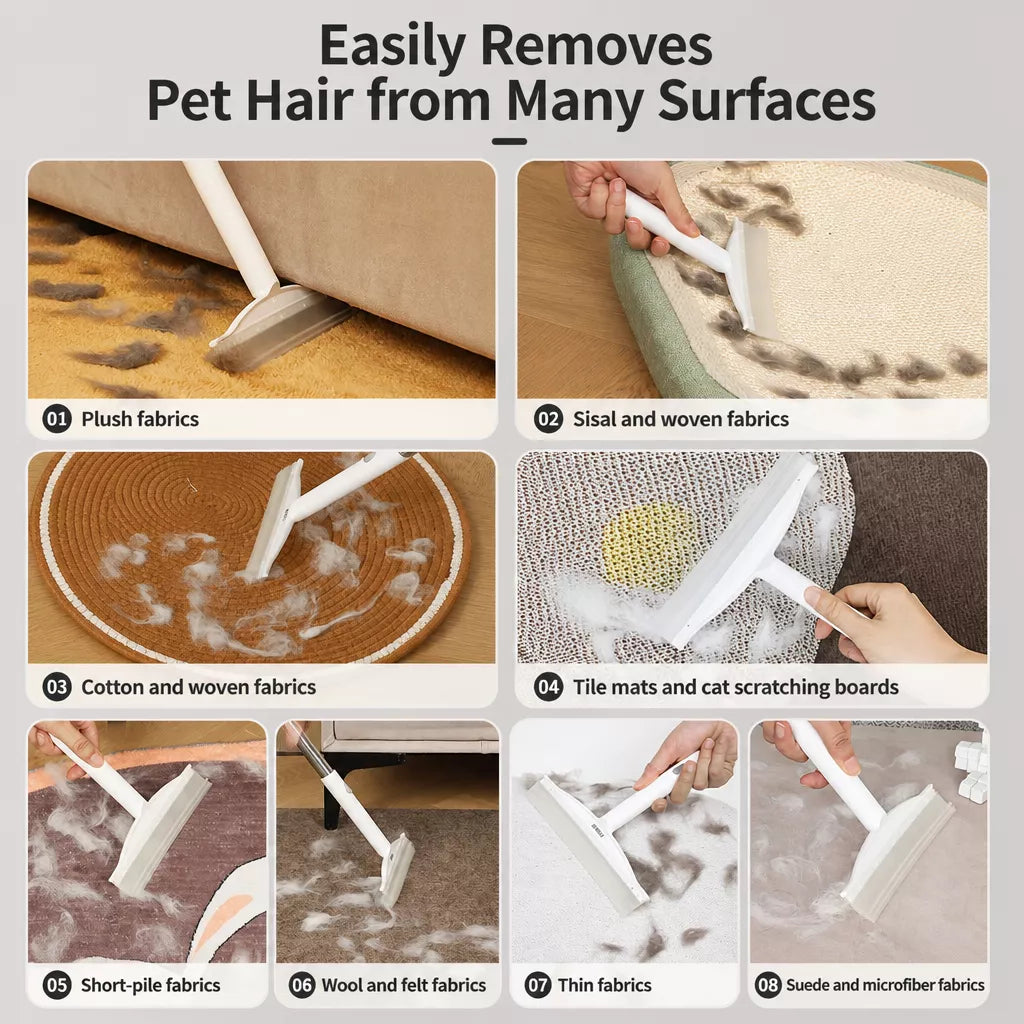 Pet Deshedding Brush for Cats and Dogs with Short or Long Handle