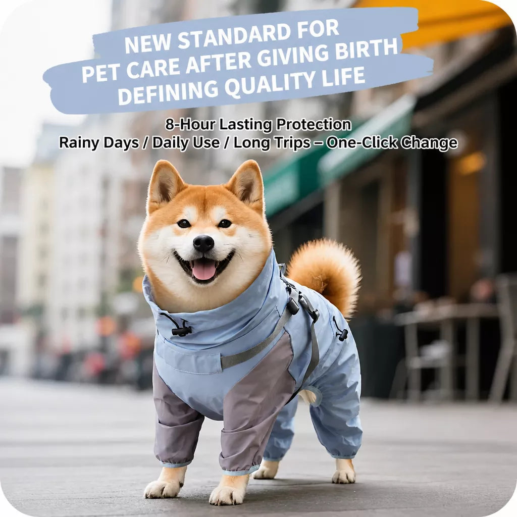 Four-Legged Waterproof Dog Raincoat