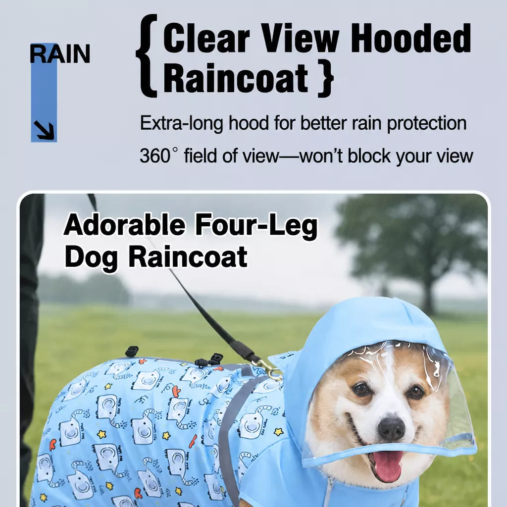 Full-Coverage Four-Leg Dog Raincoat