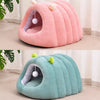 Semi-Enclosed Winter Cat Bed with Slipper-Style Tunnel