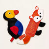 Squeaky Crinkle Dog Toy – Woodpecker or Red Fox