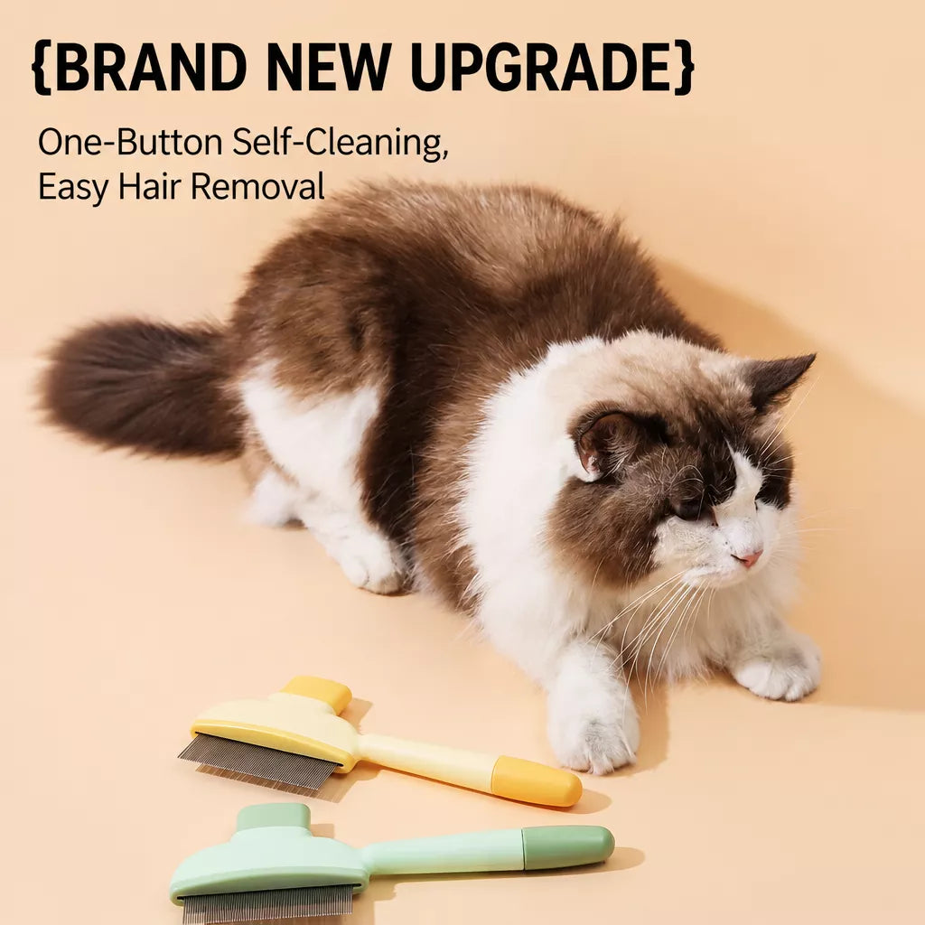 Self-Cleaning Detangling Brush for Cats and Dogs