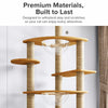 Solid Wood Cat Tree with Bed and Scratching Posts