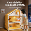 Multi-Tier Enclosed Cat Condo with Litter Area