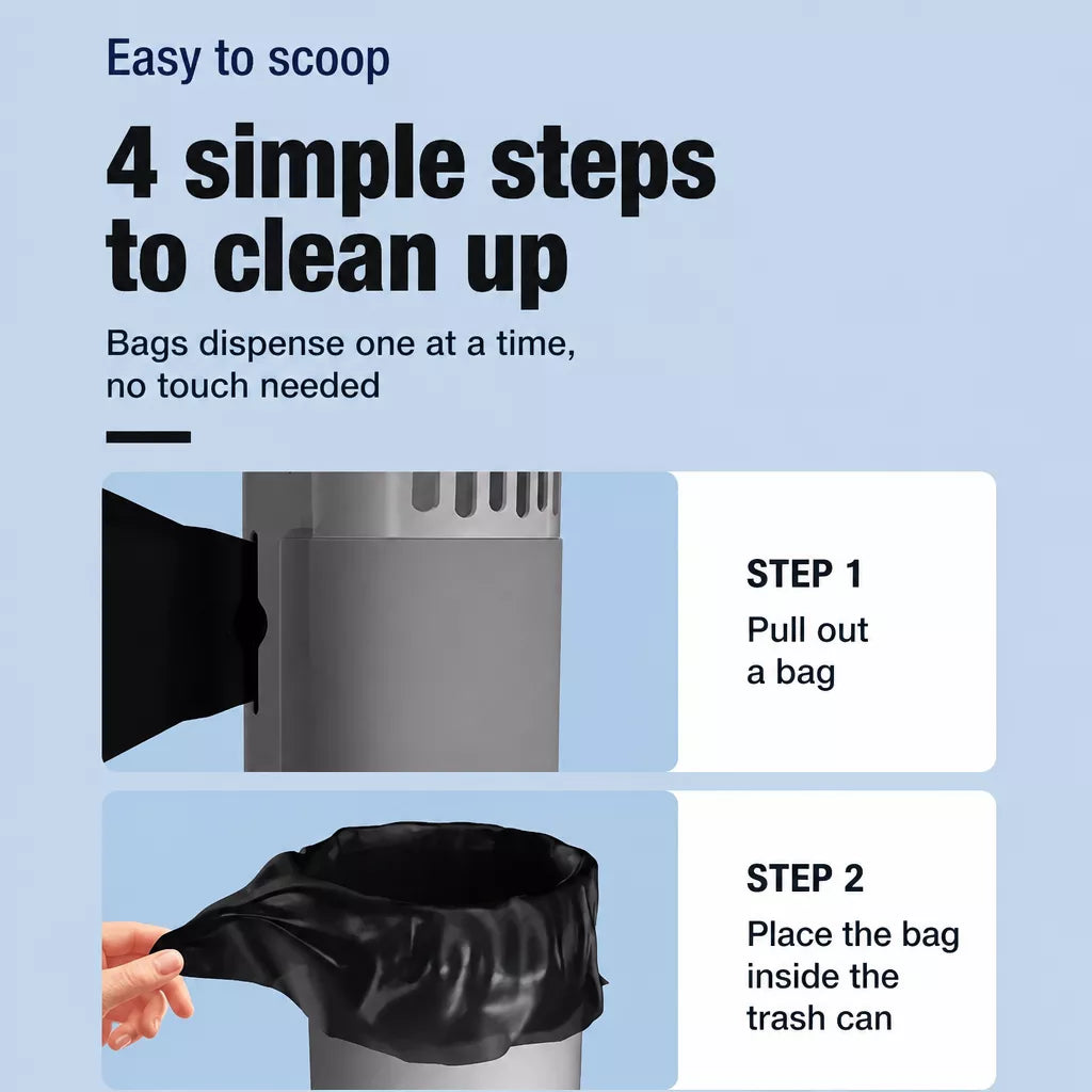 Cat Litter Scoop with Built-In Waste Bag Holder