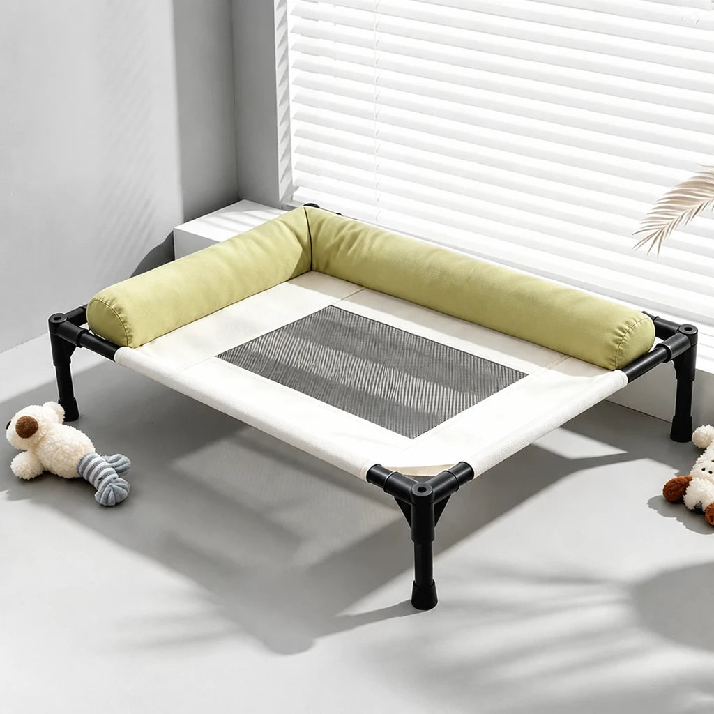 Raised Dog Cot Bed with Iron Frame