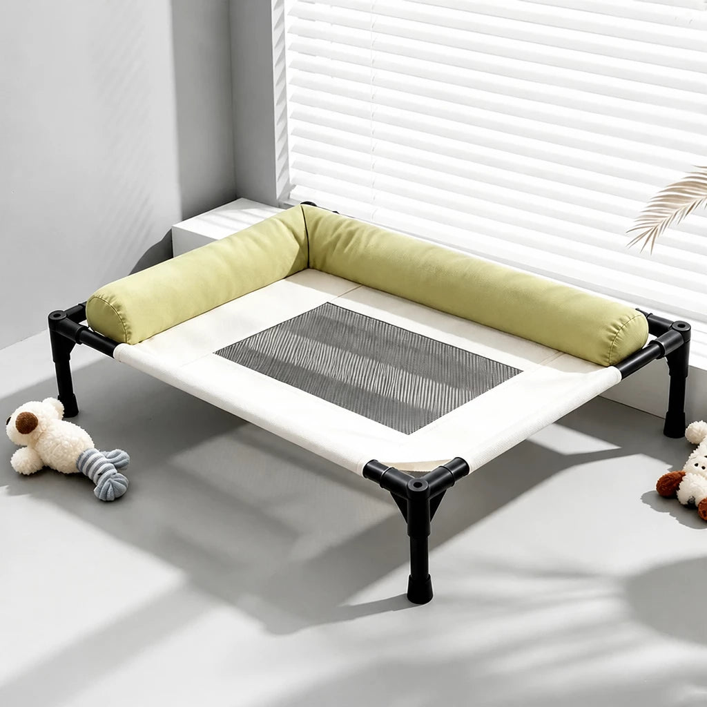 Raised Dog Cot Bed with Iron Frame