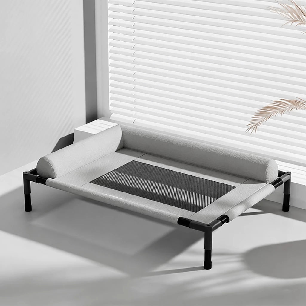 Raised Dog Cot Bed with Iron Frame