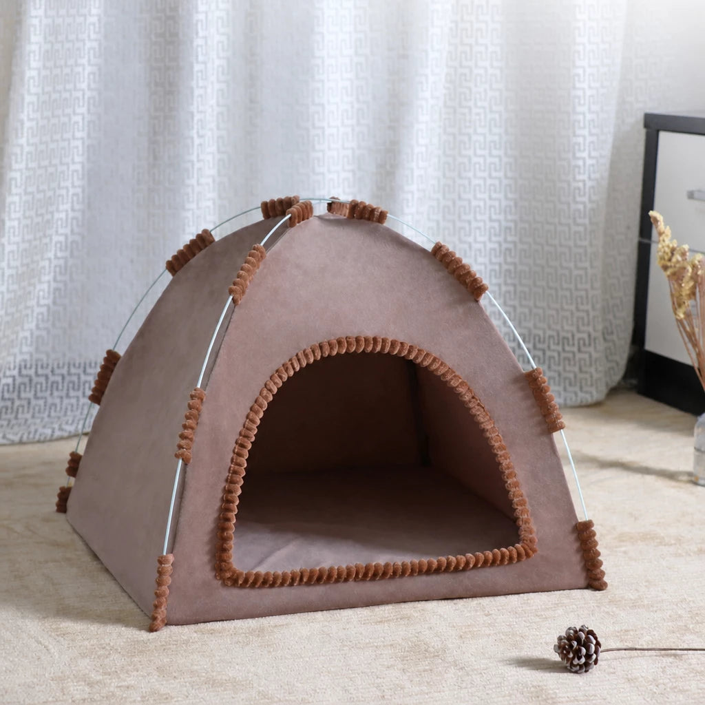 Foldable Pet Tent House with Washable Cover
