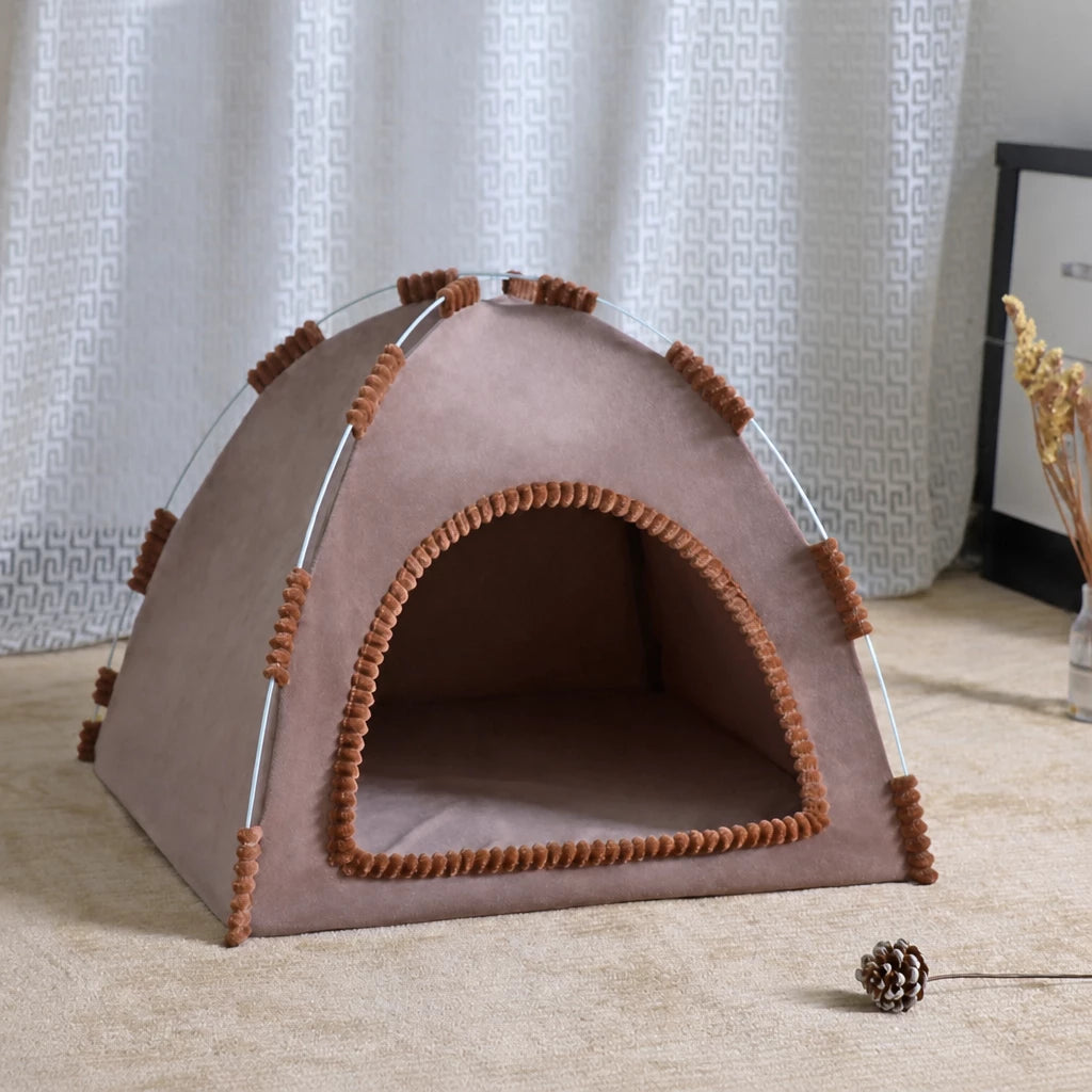 Foldable Pet Tent House with Washable Cover