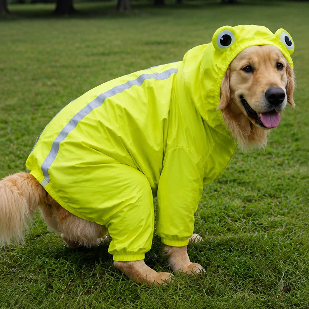 Waterproof Dog Raincoat for Golden Retrievers and Labradors