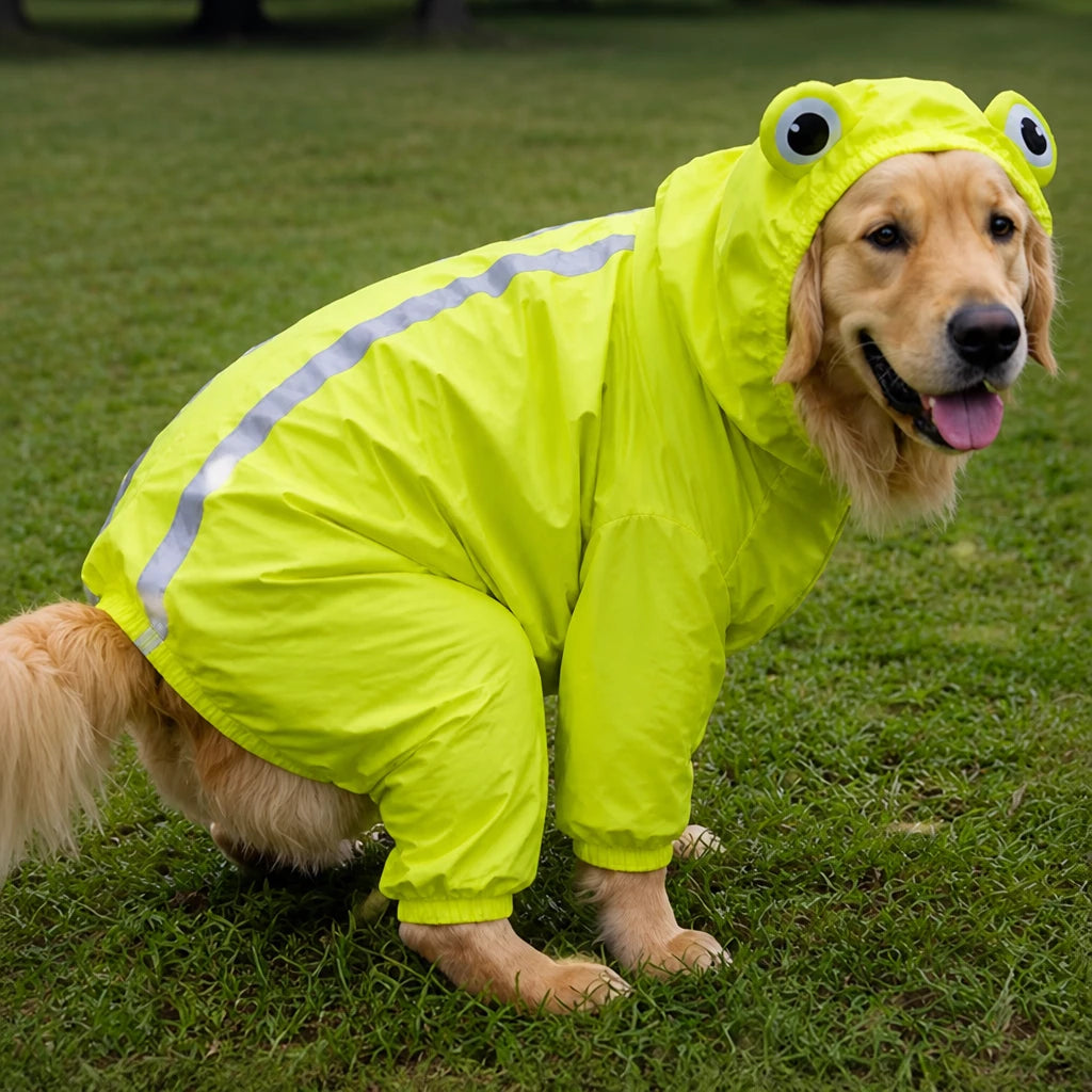 Waterproof Dog Raincoat for Golden Retrievers and Labradors