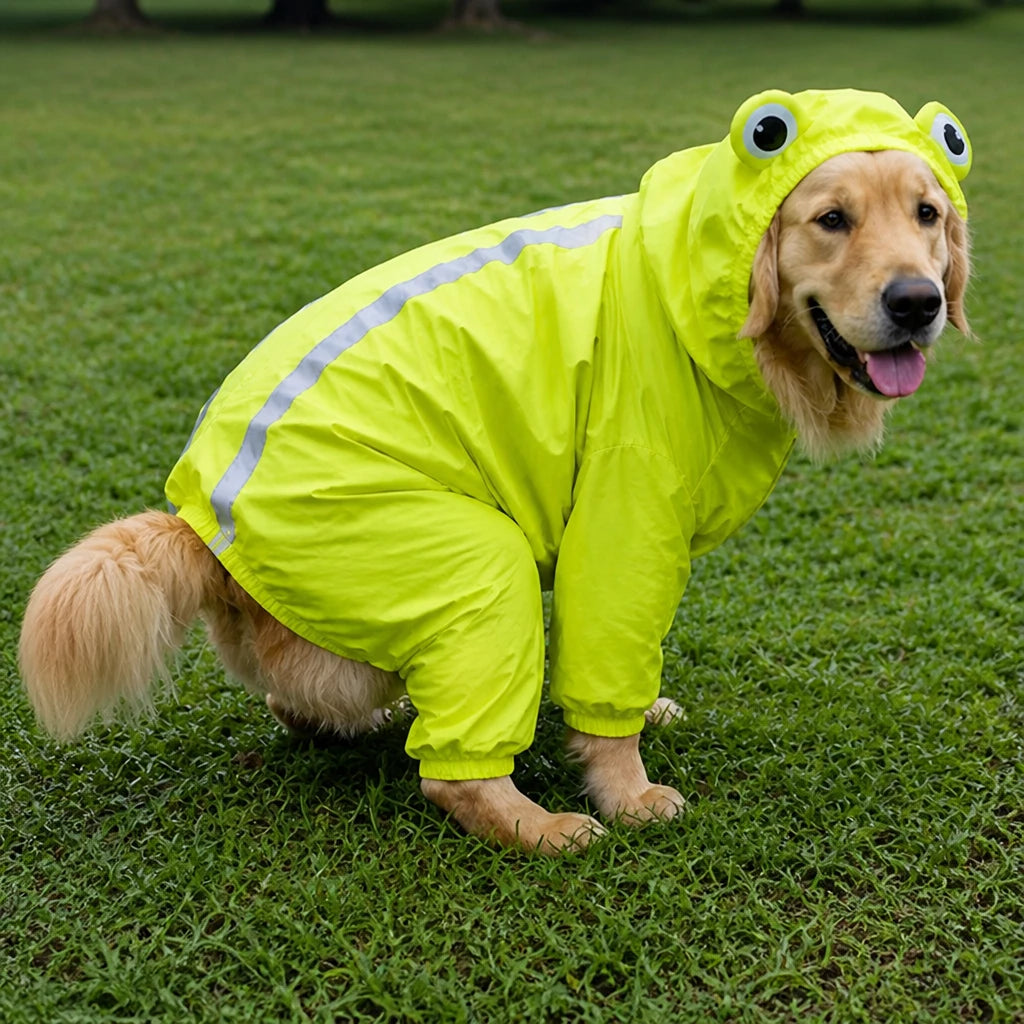Waterproof Dog Raincoat for Golden Retrievers and Labradors