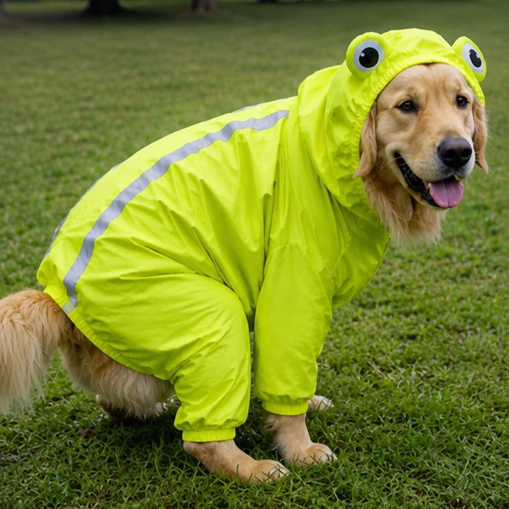 Waterproof Dog Raincoat for Golden Retrievers and Labradors