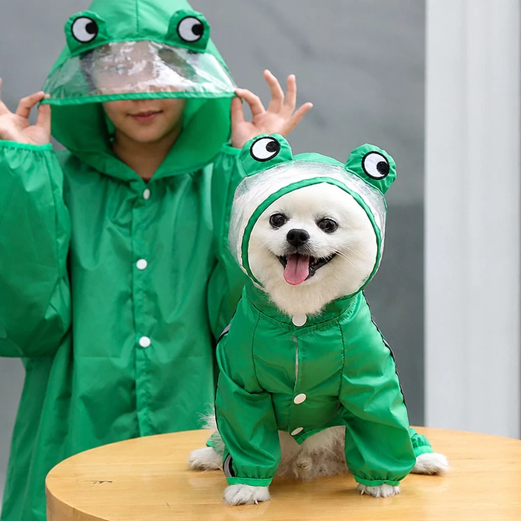 Full-Coverage Four-Leg Waterproof Raincoat for Dogs