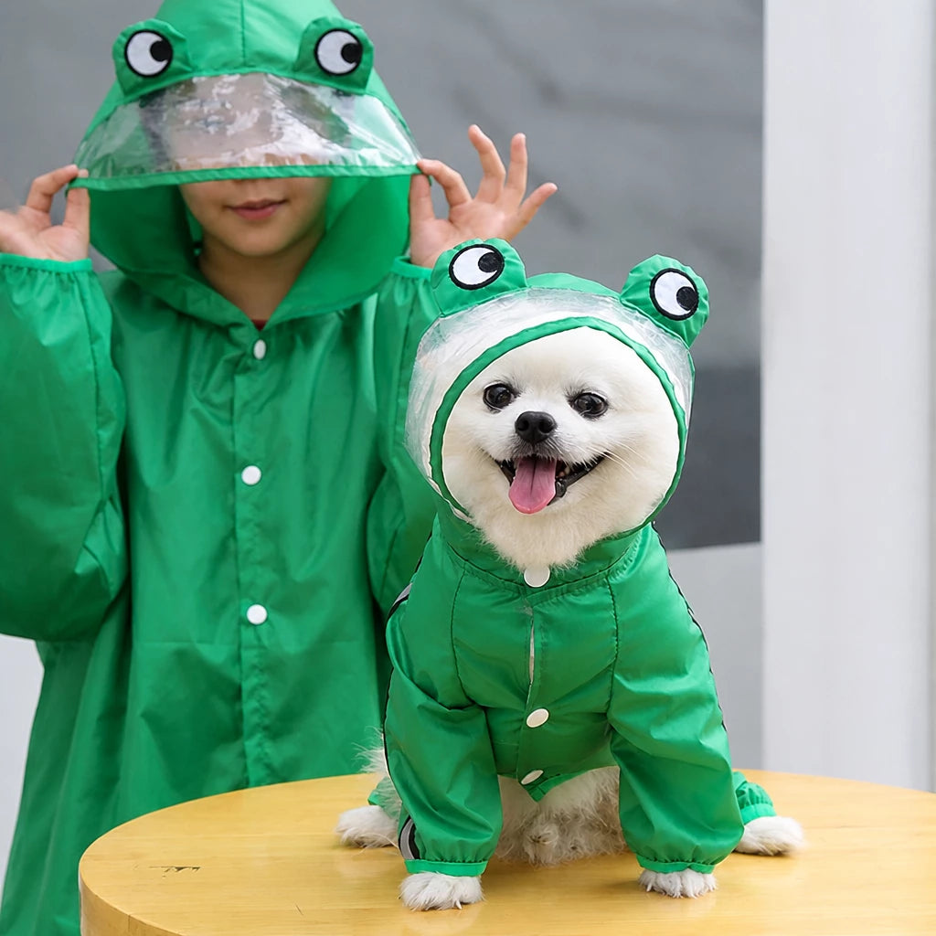 Full-Coverage Four-Leg Waterproof Raincoat for Dogs