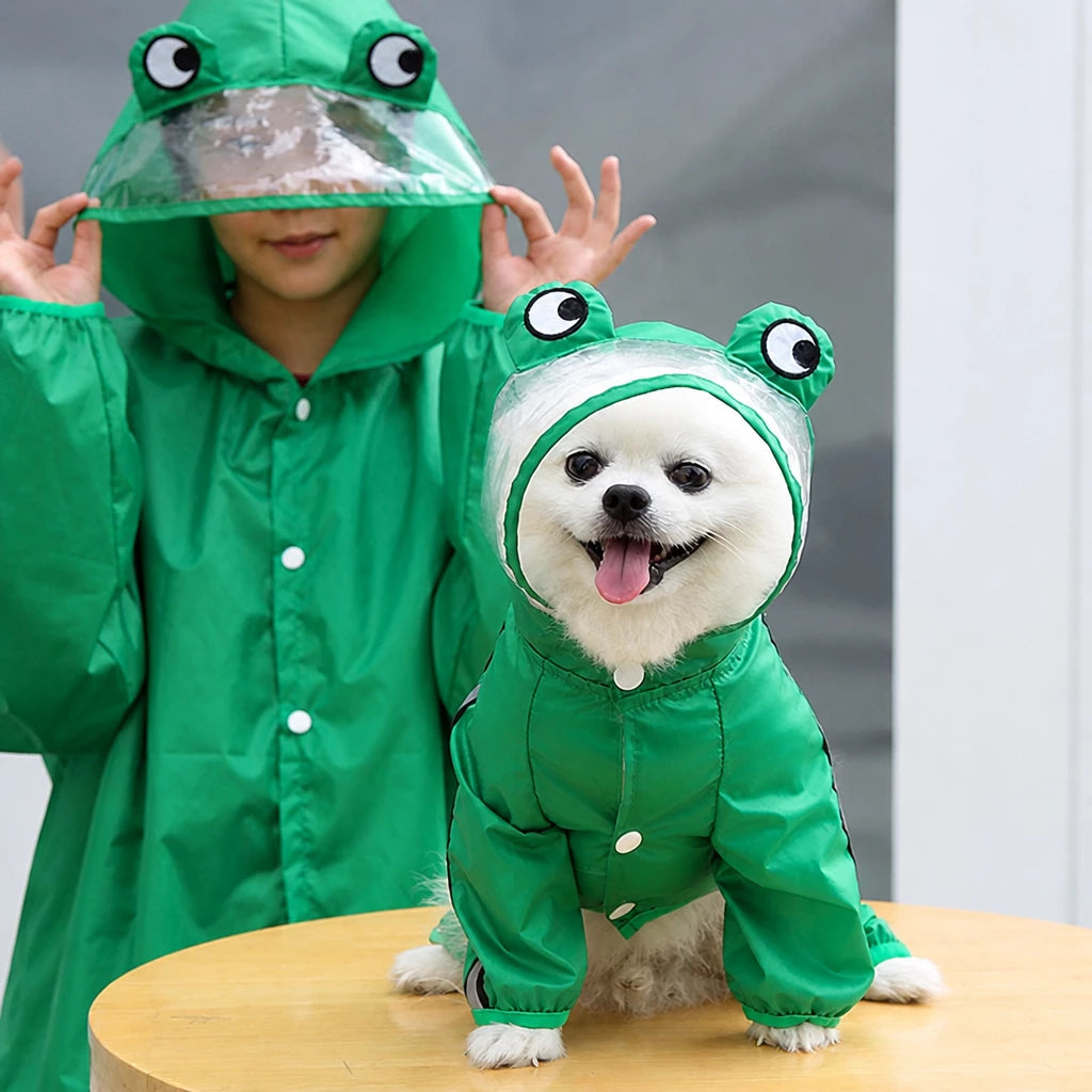 Full-Coverage Four-Leg Waterproof Raincoat for Dogs