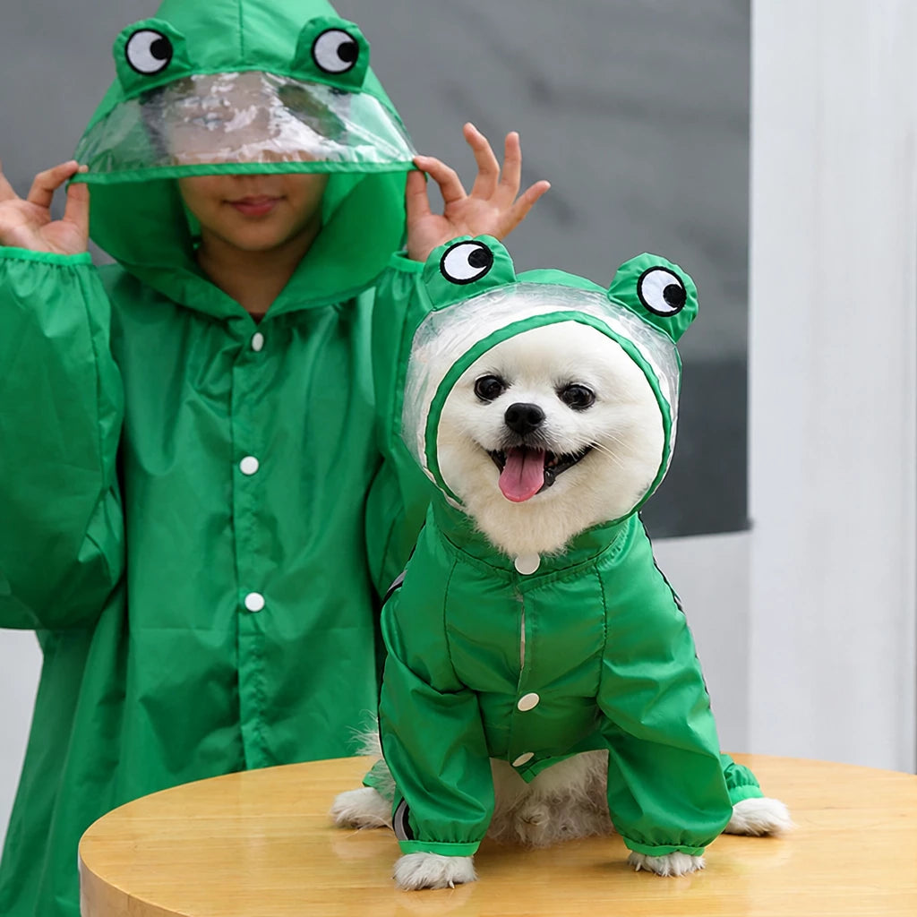 Full-Coverage Four-Leg Waterproof Raincoat for Dogs