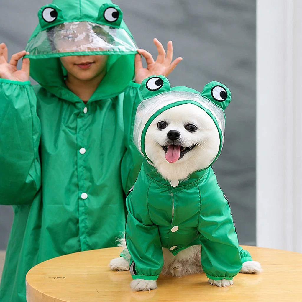Full-Coverage Four-Leg Waterproof Raincoat for Dogs
