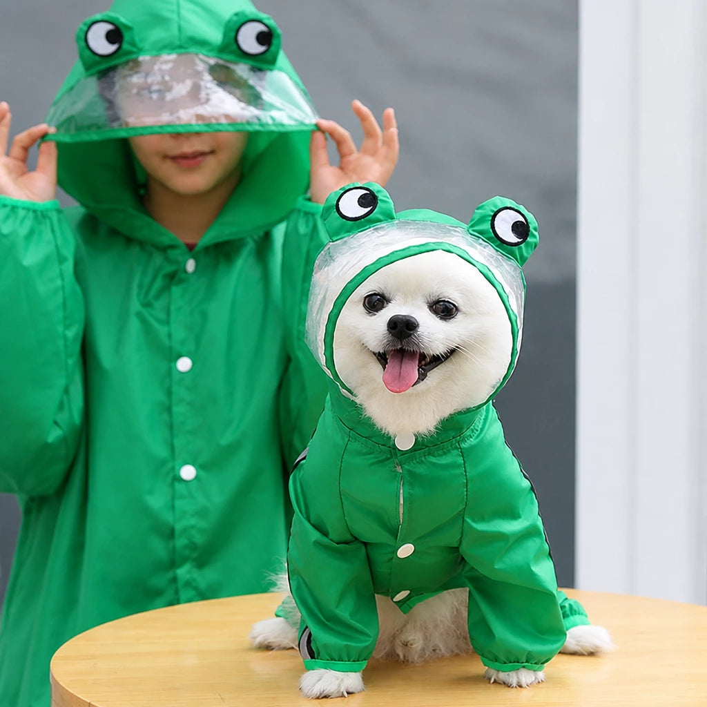 Full-Coverage Four-Leg Waterproof Raincoat for Dogs