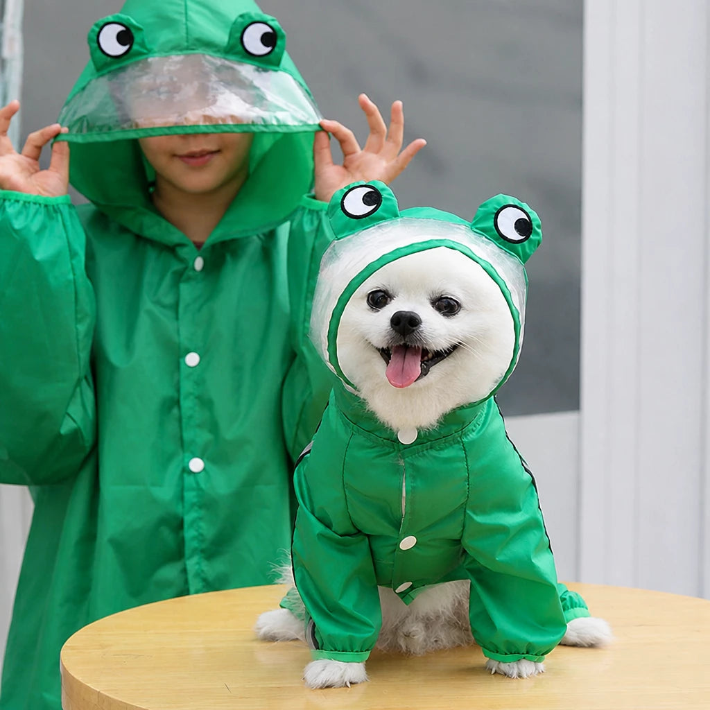 Full-Coverage Four-Leg Waterproof Raincoat for Dogs