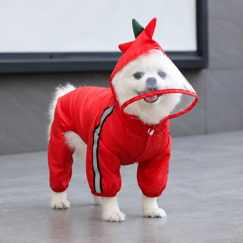 Full-Coverage Four-Leg Waterproof Raincoat for Dogs